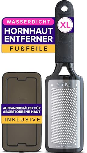 ANTIROUILLE Rapeuse Pieds Avec Receveuse (Taille XL) NYK1 MEGAFILE Rappe Pieds Pédicure Éliminateur de Callosités Pour Peau Dure - Poignée Texturée Haute Performance Pour Prise Antiglisse