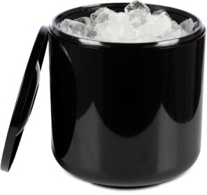 drinkstuff Round Insulated Ice Bucket, Black, 4Ltr