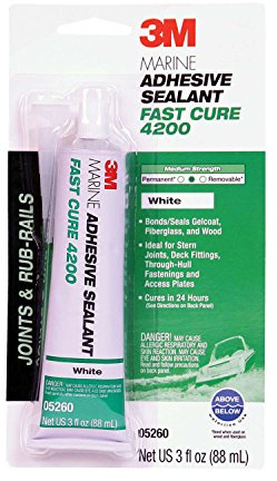 3M Marine Adhesive Sealant Fast Cure 4200 White 3oz Tube Boat RV Camper