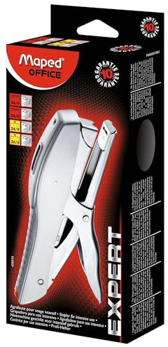 MAPED Agrafeuse pince Expert No.26/8, en métal, argent,