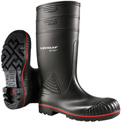 DUNLOP Protective Footwear, A442031, Acifort Heavy Duty Full Safety, Noir/Rouge, Taille 48 EU
