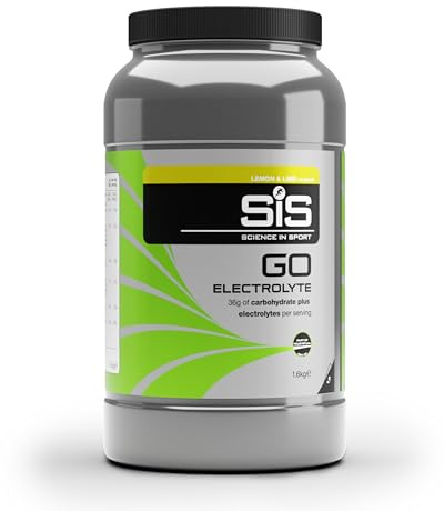 Science In Sport GO Electrolyte Powder Energy Drinks, High Carbohydrates and Sodium, Lemon and Lime Flavour, 32 Servings Per 1.6kg