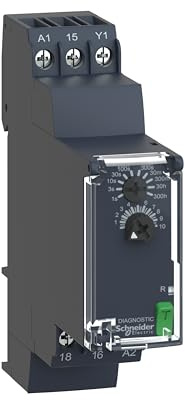 Relais temporisé monofonction Schneider Electric RE22R1AMR 0.05s-300h 1 inverseur 24-240V AC/DC Gris