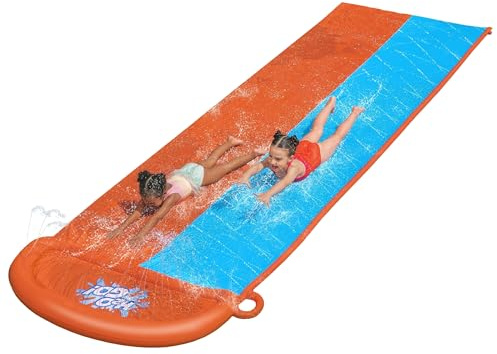 Bestway H20GO Double Lane Slip and Slide, Inflatable Water Slide for Kids, Summer Garden Outdoor Toy with Built-in Sprinklers and Drench Pool