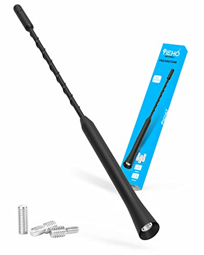 YIEHO® Antenne Puissante - Universelle pour Tous Les modèles de Voiture - Antenne Radio avec réception Dab FM de Haute qualité - Antenne Toit 24.5CM