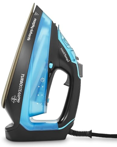 Morphy Richards Turbosteam Pro Steam Iron, Non Stick Ceramic Soleplate, Intellitemp Technology, 200g Boost, 40g Output, 380ml Water Tank, Digital Controls, Auto Shut off, 3m Cord, 3100W, Blue, 303210