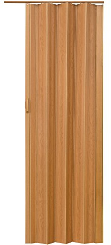 tectake® Porte accordéon interieur 80x203 cm PVC Recoupable Porte coulissante interieur Porte intérieure Porte coulissante pliante Porte de placard coulissante pour Chambre, salle de bain, dressing
