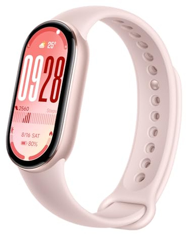 XIAOMI Smart Band 10 Fitness Tracker, 44mm AMOLED Display, 21Day Battery Life, 150 Sports Modes,Sleep Monitoring, 5ATM Waterproof, Compatible With Android and IOS – Mystic Rose