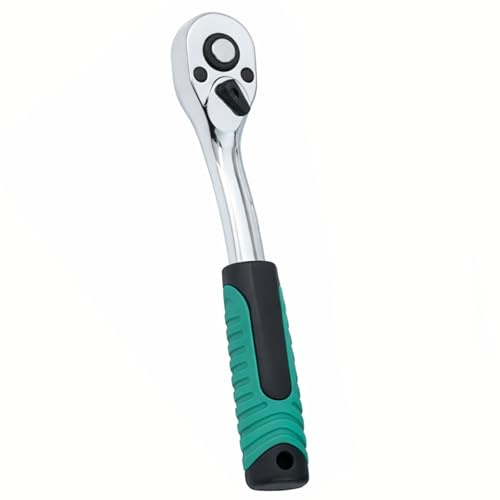 TOPWAY Cricchetto Reversibile 1/4", Manico per Chiave a Bussola a Sgancio Rapido a 72 Denti, Acciaio al Cromo Vanadio di Alta Qualità, Attrezzo per Riparazioni Auto, 150mm 421907