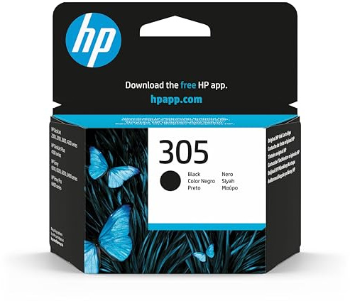 Cartuccia d'inchiostro originale HP 305 Nero (3YM61AE) per stampanti HP DeskJet e Envy