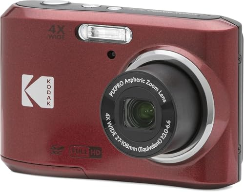 Kodak Pixpro Fz45 Appareil Photo Compact 16 MP Rouge Zoom Optique 4x Vidéo Full HD