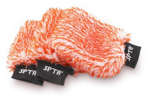 SPTA Gants de Lavage de Voiture, 3PCs Gants de Lavage de Voiture en Microfibre - Élimine sans Effort la saleté Tenace - Gants nettoyant Microfibres pour Le Lavage et Le Nettoyage de la Voiture