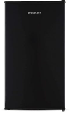 Cookology 93L Freestanding Under Counter Fridge with Chiller Box - Adjustable Temperature Control & Legs - Black