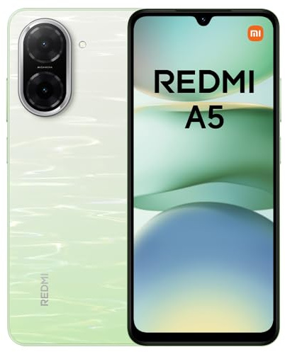 XIAOMI Redmi A5 Smartphone – 3GB+64GB, 6.52" HD+ Display, 5000mAh Battery, Android 13 Go Edition, Dual SIM – Green