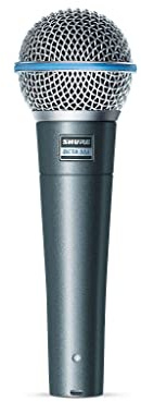 Shure Beta 58A Microphone Vocal - Micro Dynamique Supercardioïde à Un Élément pour la Scène et Le Studio, avec Adaptateur de Pied Réglable A25D, Adaptateur de Filetage de 5/8" à 3/8" (Euro)