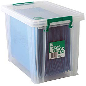 StoreStack 18.5 Litre Clear Storage Box W400xD260xH290mm