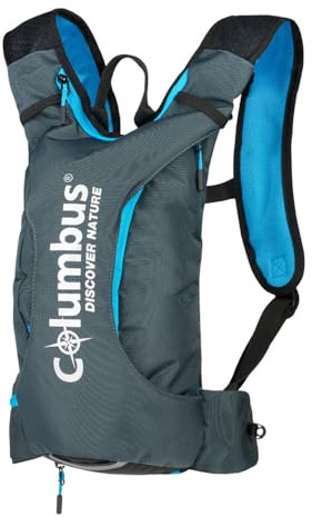 Mochila de hidratación Columbus Outdoor Volta 4L gris oscuro azul para BTT
