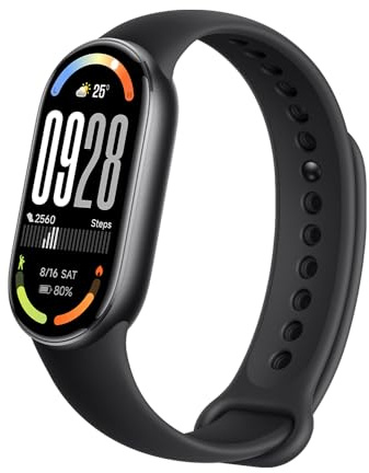 XIAOMI Smart Band 10 Fitness Tracker, 44mm AMOLED Display, 21Day Battery Life, 150 Sports Modes,Sleep Monitoring, 5ATM Waterproof, Compatible With Android and IOS – Midnight Black