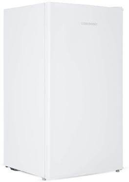 Cookology 93L Freestanding Under Counter Fridge with Chiller Box - Adjustable Temperature Control & Legs - White
