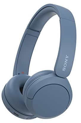Sony WH-CH520 - Casque Bluetooth sans Fil, Multipoint, Micro intégré - jusqu'à 50 Heures d'autonomie et Charge Rapide - Bleu