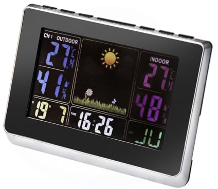 Estación Meteorológica Interior/Exterior Kuken USB LCD a Color con Alarma