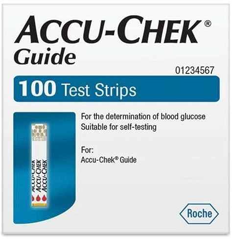 Accu-Chek Guide, Strisce Reattive per Misurare la Glicemia, 100 Pezzi