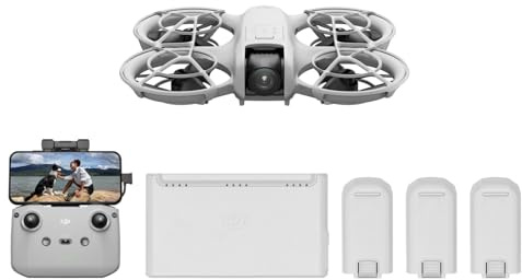 DJI Neo Fly More Combo Drone 4K UHD Stabilisé 135g avec Télécommande RC-N3 et 3 Batteries