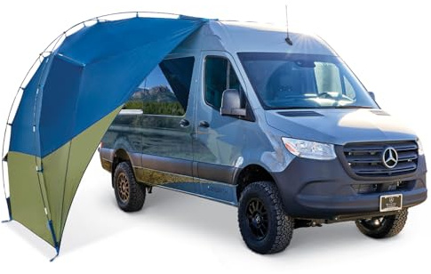 Kelty Sideroads Awning - Navy/Moss - Universal Mount for Car Camping, Tailgating, Beach Trips