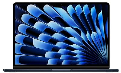 Apple MacBook Air 13.6-inch Laptop M3 Chip 8-core CPU 10-core GPU 16GB RAM 512GB SSD Midnight Wi-Fi 6E macOS Sonoma