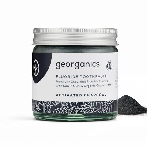 Georganics Fluoride Toothpaste with Activated Charcoal - 60ml - Natural Oral Care