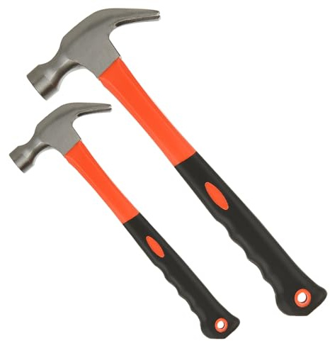 ASelected 2 martillos de cuerno de oveja de 0,25 kg y 0,75 kg, acero forjado resistente, resistente al óxido, antideslizante y cómodo agarre