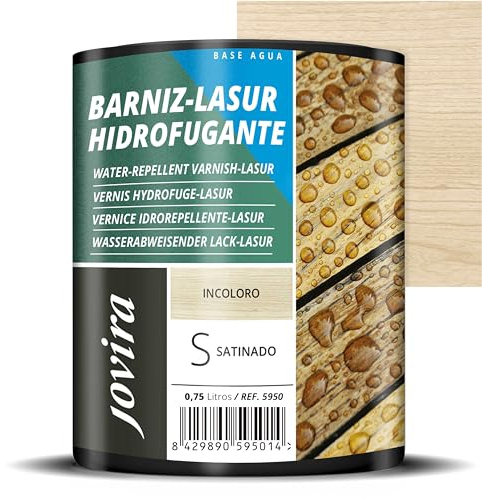 JOVIRA PINTURAS Lasure Hydrofugeant Protecteur imperméable effet perlé. Elle protège, décore et embellit tous les types de bois. (750 millilitres, Incolore)
