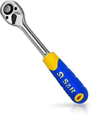 S&R Cricchetto Reversibile Professionale 1/2" in Accaio al Cromo Vanadio. Lungo 25 cm - 45 Denti