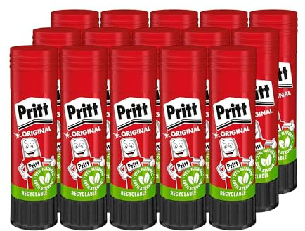 Pritt Colla Stick 15 x 22g, colla per bambini sicura e affidabile, colla Pritt per lavoretti e fai da te, con una tenuta forte per uso scuola e ufficio, 15 stick x 22g