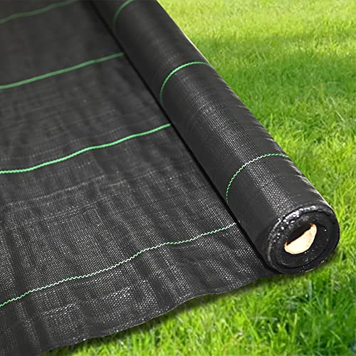 Ram® Heavy Duty Weed Fabric Control 2M X 5M Weed Control Fabric Ground Cover Membrane UV Stabilised Weed Fabric For Patios Garden Flower Beds Landscaping (2M X 5M)