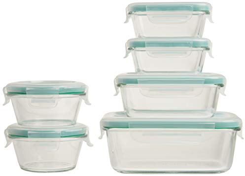 OXO Good Grips Smart Seal 12 Piece Transparent Glass Food Storage Container Set
