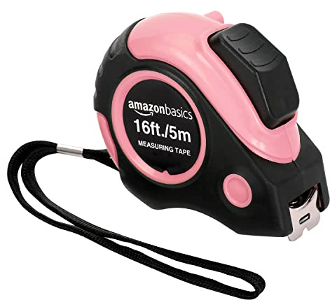 Amazon Basics Mètre ruban, 5 m, rose