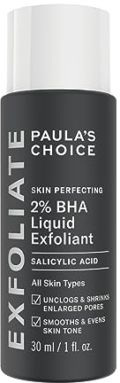 Paula's Choice SKIN PERFECTING 2% BHA Liquid Exfoliant - Face Exfoliating Peel Fights Blackheads & Enlarged Pores - for a Healthy Glow - with Salicylic Acid - Combination & Oily Skin - 30 ml