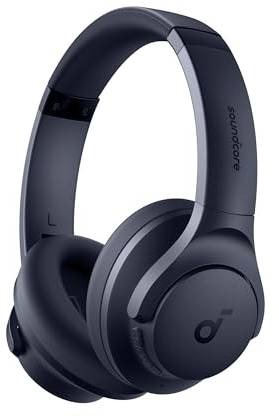 Soundcore Q20i Casque Bluetooth sans Fil,Casque réduction de Bruit by Anker, Casque Over Ear, jusqu'à 40H d'autonomie en Mode ANC, Hi-Res Audio, Basses Profondes,Personnalisation Via App Bleu