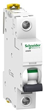 Disjoncteur Schneider Electric iC60N 1P 4A Courbe C 10 kA 230V AC Rail DIN