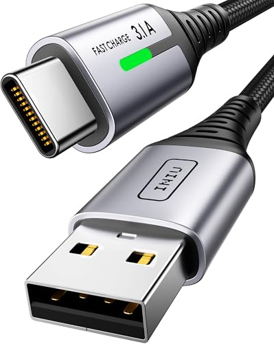 INIU Câble USB C, Cable USB C [2m/3.1A] Charge Rapide, Nylon QC 3.0 Câble Chargeur Type C pour Samsung Galaxy S22 S21 S20 S10 S9 A70 A12 Switch PS5 Huawei P30 iPad Pro Google Pixel Xiaomi Sony Xperia