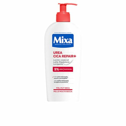 Mixa Urea Cica Repair+ Lozione Corpo 250ml - Pelle Secca, Ruvida e Sensibile, con 5% Urea e Pantenolo