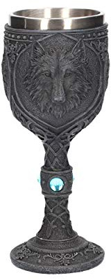 Nemesis Now U2501G6 Night Wolf Goblet Goblet 23cm Black