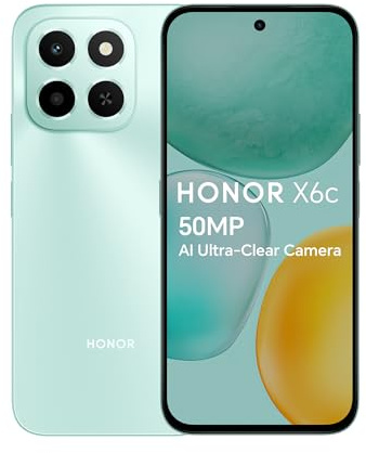 HONOR X6c Smartphone | MediaTek Helio G81 Ultra | 6.61" 120Hz Display | 6GB RAM | 128GB Storage | 50MP Rear Camera | 5MP Front Camera | Stylish Everyday Mobile Phone | UK Warranty