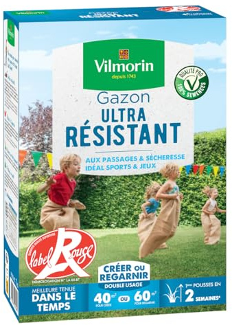 Vilmorin 4462414 Gazon Ultra Résistant, Vert, 1 kg