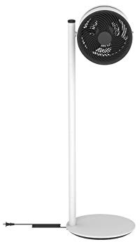 Boneco F230 Air Shower Pedestal Fan White - Powerful Silent Rotation, 270° Airflow, Adjustable Height