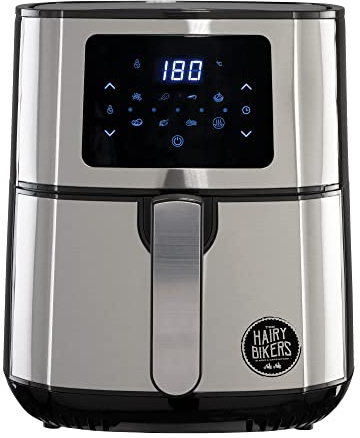 Hairy Bikers SDA2322GE 5.5L Digital Single Zone Air Fryer - Silver & Black