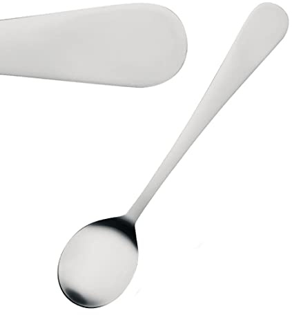 Olympia Mini Spoon (Pack of 12) - 152mm, 18/0 Stainless Steel, Silver, High Polish Finish, Dishwasher Safe