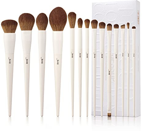 Jessup Pinceaux Maquillages 14pcs Set Pinceaux Maquillage Brosse Maquillage Pinceau Fond de Teint Poudre Contour Fard Paupières Surbrillance Blush Correcteu Sourcil Liner Cheveux Synthétiques T329