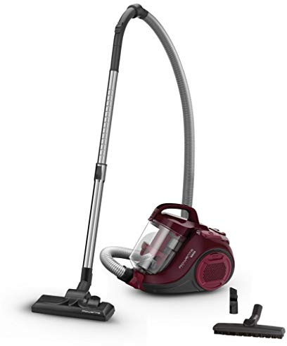 Rowenta Swift Power Cyclonic Aspirateur sans sac, Capacité 1,2 L, Haute performance, Moteur basse consommation, Compact, Brosse parquet RO2933EA, Bordeaux